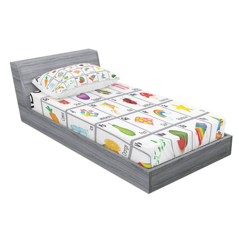 Microfiber Sheet Set, Twin Sheet Set with Fitted Sheet