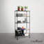 Étagère grillagée réglable à 5 niveaux CAPHAUS NSF avec roues, pieds de nivellement et doublure, 30 x 14 x 59 po, noir-108368764