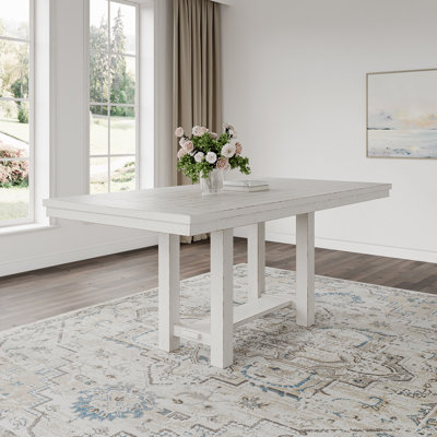 Leandru Solid Wood Base Dining Table