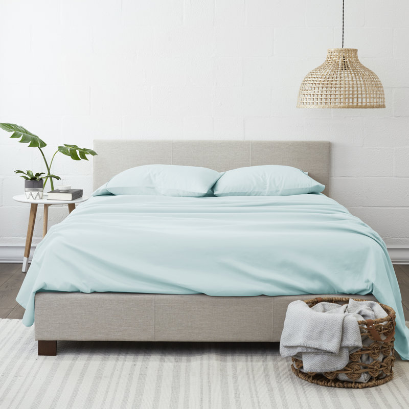 Ensemble de draps pour lit en microfibre brossée de 6 pièces Simply Soft, Aigue-marine