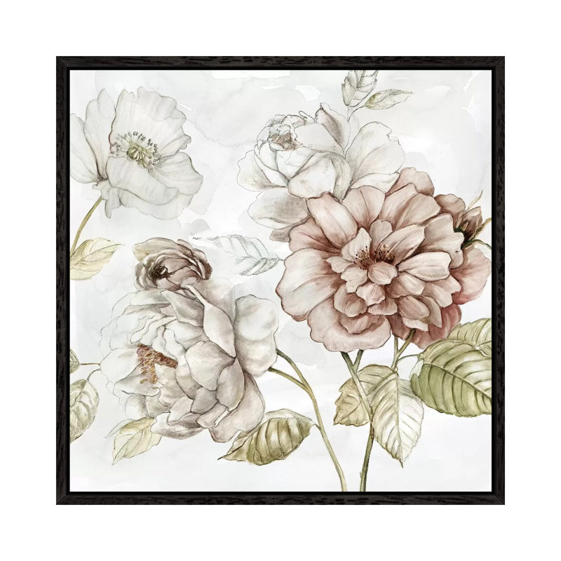 Washed Botanical III by Carol Robinson - Print on Canvas, Black Framed, 66.04 cm H x 66.04 cm W