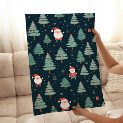 Fêtes, arbre de Noël, père Noël, motif I, reproduction d'art moderne sans cadre