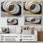 Abstrait doré et blanc Eclipse of Moons III - Abstract Spirals Wall Art-1035968631-1035968627-1035968525