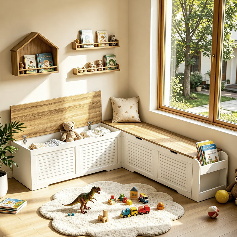 L-Shaped Storage Bench