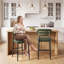 Yes Upholstered Bar Stool with Iron Frame-1066280066