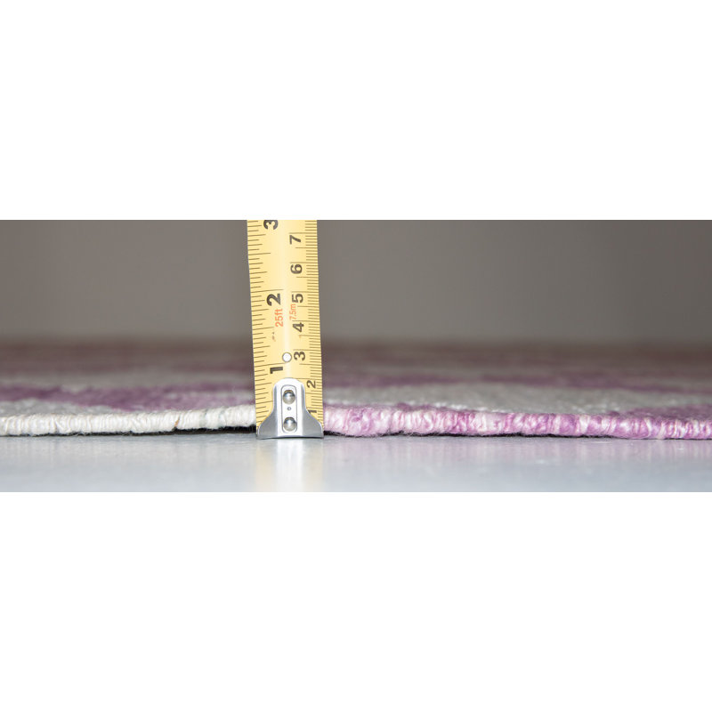 Geometric Area Rug in Purple