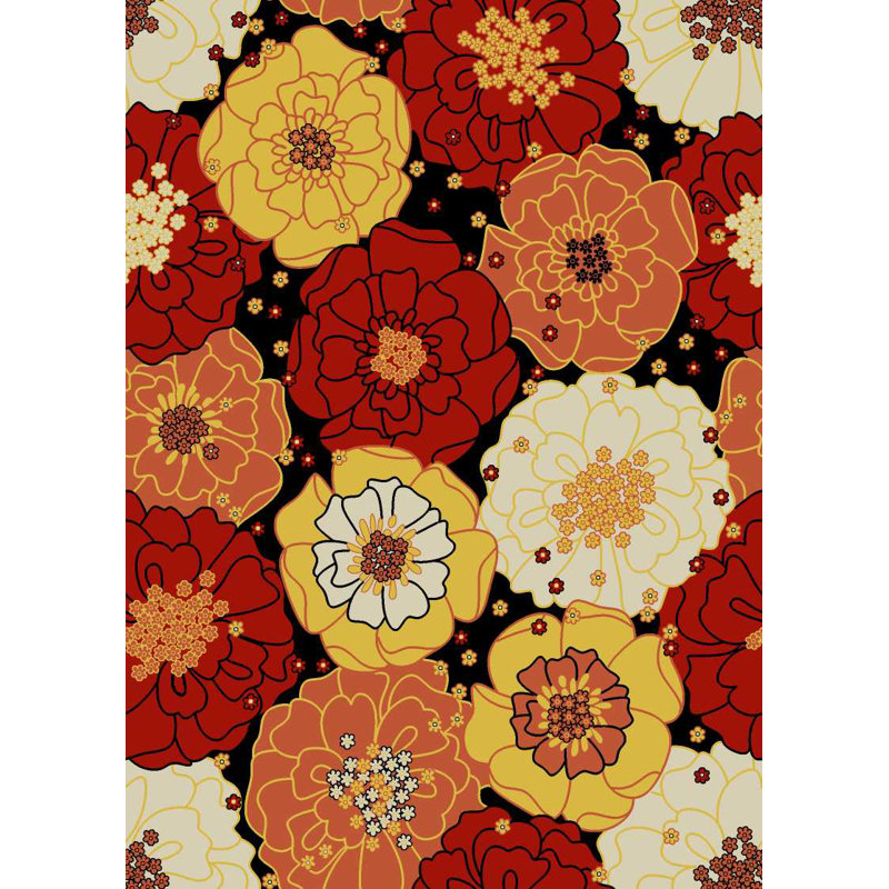 Tapis noir Dian, Rectangle 10 pi x 13 pi