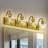 3 - Light Farmhouse Vanity Light Clear Glass Diamond Shade, Brushed Gold-2029131807-2029131786-2029131798