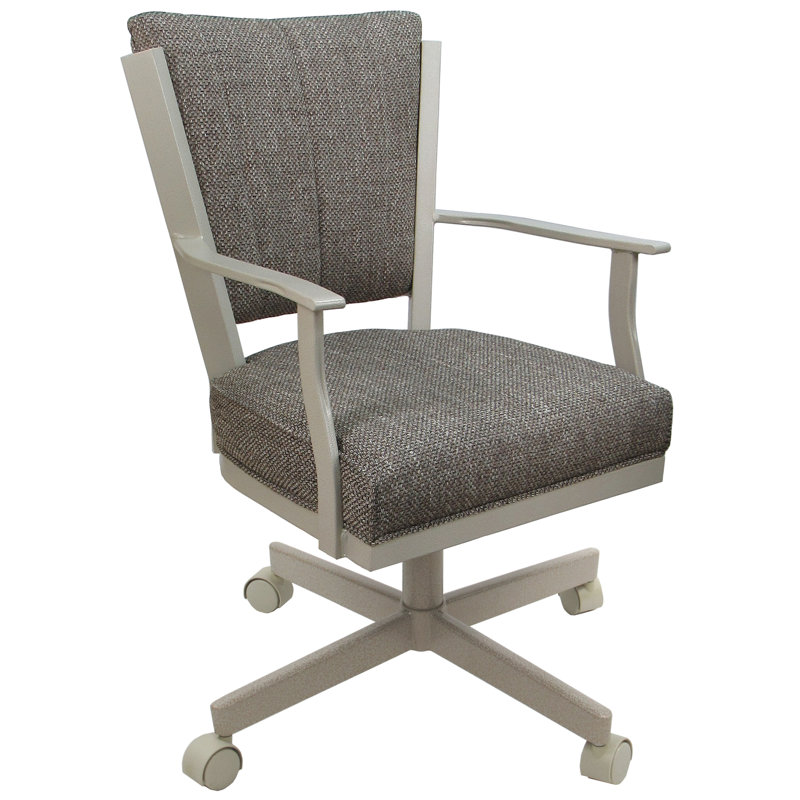 Chaise pivotante avec accoudoirs Damarkus, Beige