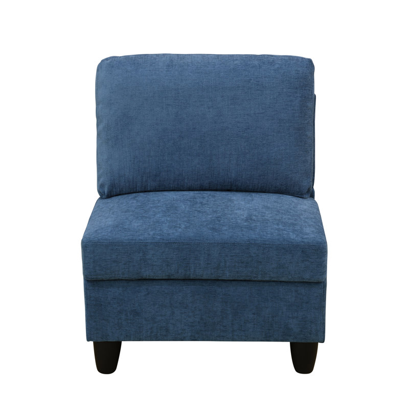 Trefann Upholstered Accent Chair, Blue Fabric