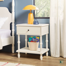 Vivienne Easy Assembly Solid Wood Spindle 1-Drawer Nightstand