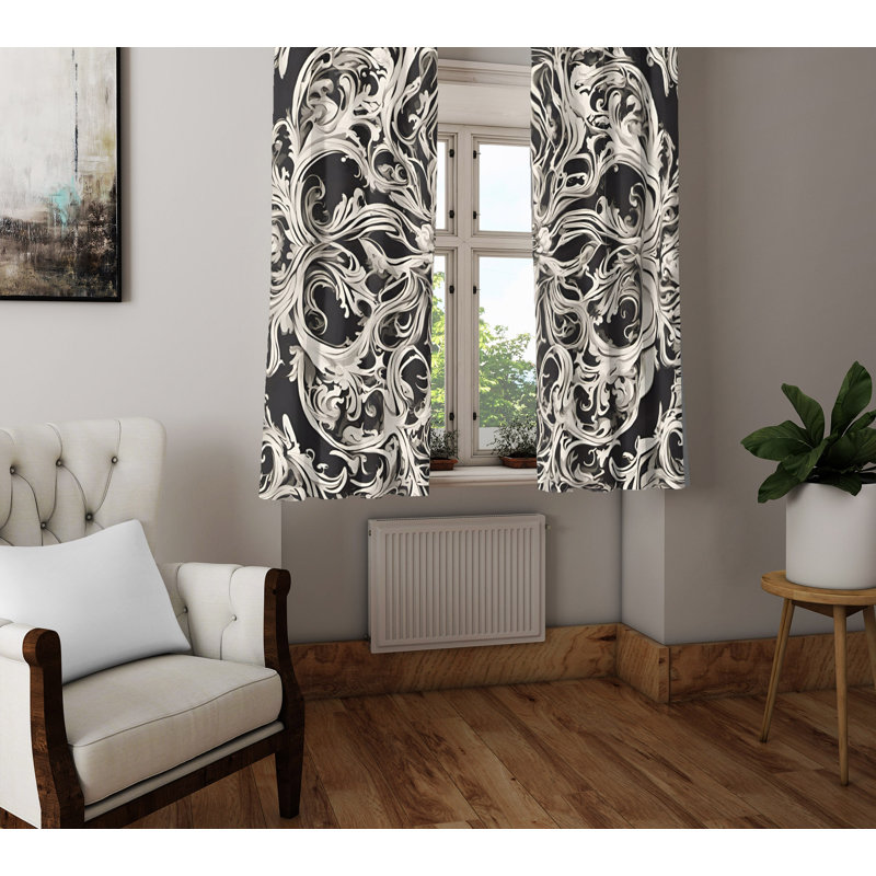 Paire de rideaux semi-transparents en polyester Rollene, L 20 po x L 82 po