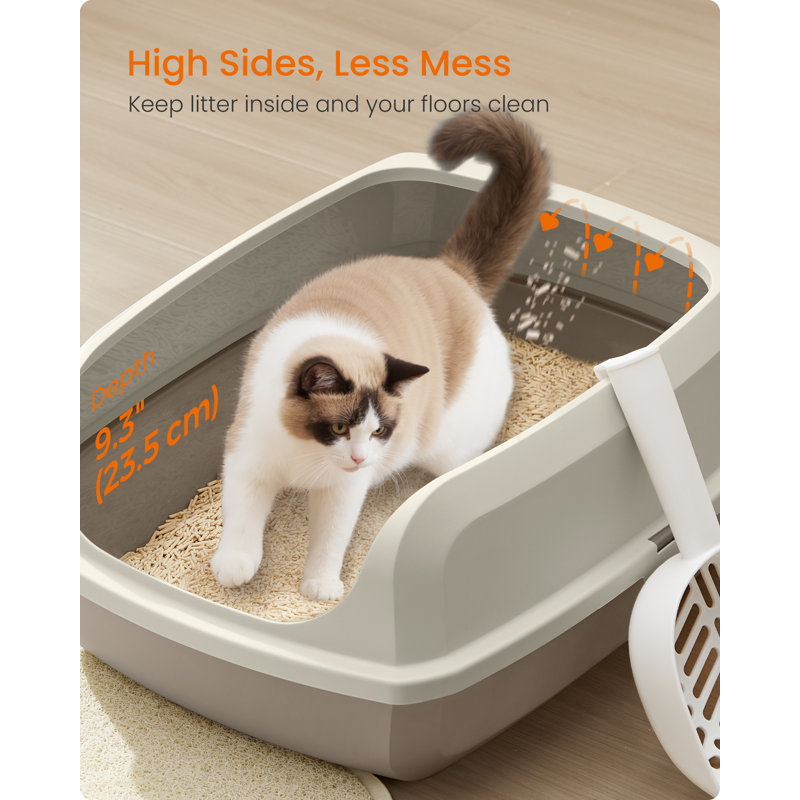 Polypropylene Litter Box, 23.5cm H x 42cm W x 56cm D, White