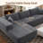 No Assembly Required Compression Packed Bonless Corduroy Fabric Sofa-995107884-991006486
