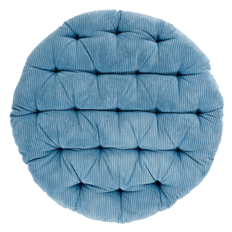 Coussin de siège d'intérieur texturé Papasan, L 48 po x P 48 po, Barrett turquoise