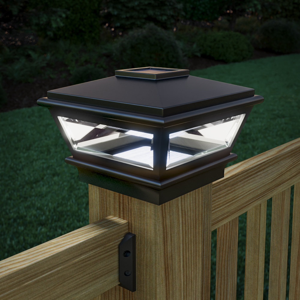 Deckorators 6 in. x 6 in. Copper Solar Light VersaCap Deckorators 