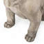 Sculpture de jardin d'extérieur, bouledogue français, gris