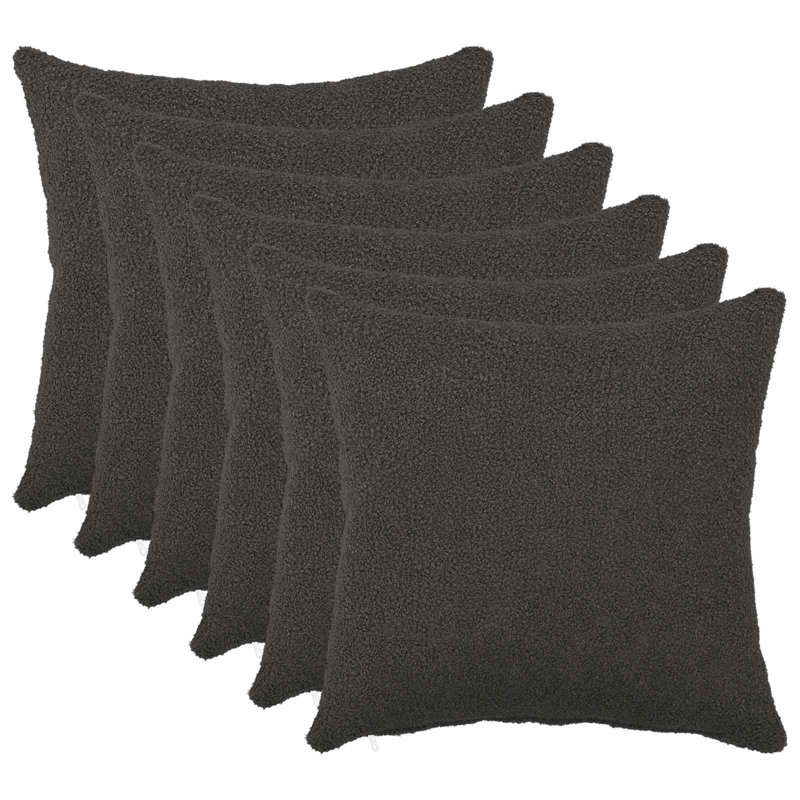 Black Cushion Cover, Square 40cm, Dark Grey