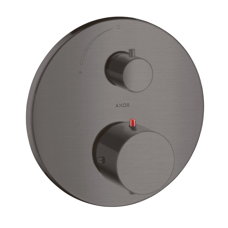 Starck Trim Thermostatic with Volume Control, Brushed Black Chrome