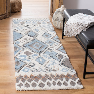 Adelone Shag Hand Tufted Wool Southwestern Rug