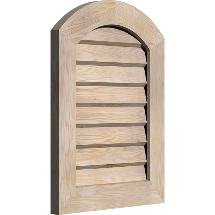Évent de pignon en bois arqué
