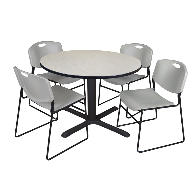 Neyland Cain Dining Table, Noir, H 29 po x l 48 po x P 48 po, Cerisier