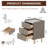 Agripina Narrow Nightstand with Drawers, Small Side Table with Leather Surface for Bedroom and Living Room-1389989079-1398046342