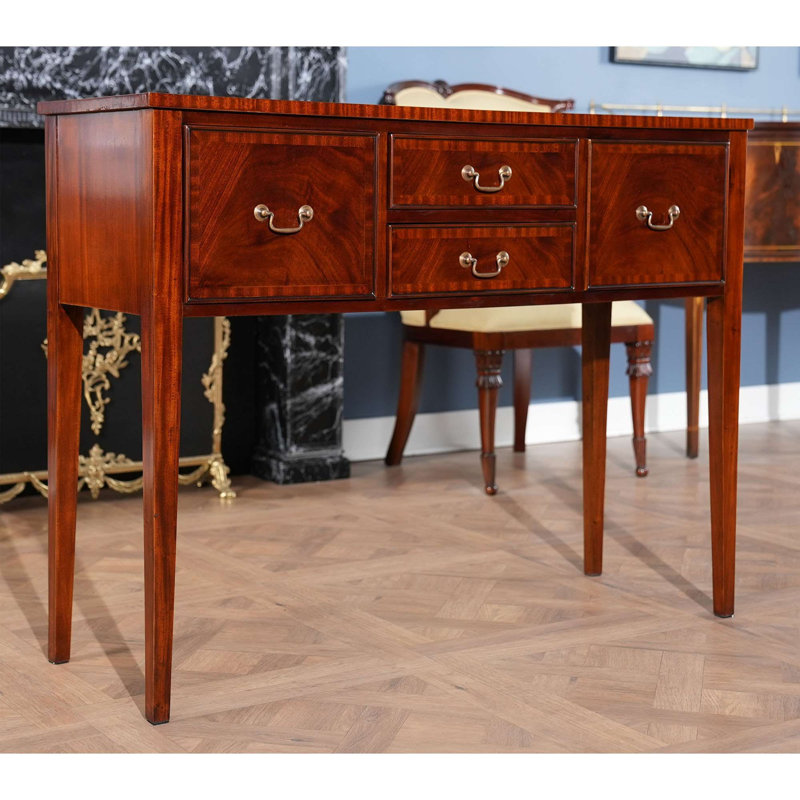 Desserte large en bois d’acajou à 4 tiroirs 47" Kittleson