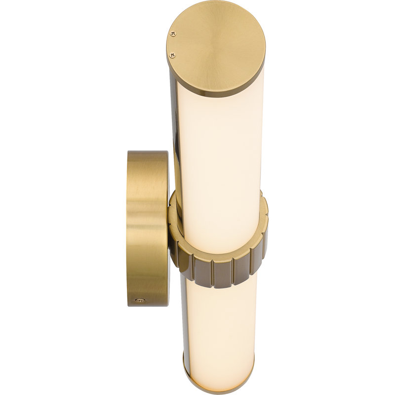 Madene Dimmable LED Vanity Light, Aged Brass