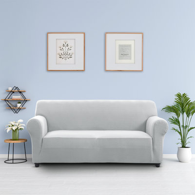 Luxury Microfiber Spandex Box Cushion Sofa Slipcover – Soft, Breathable, Wrinkle-Resistant & Durable Anti-Slip Furniture Protector