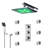 Trialo Color Changing LED Rain Shower Head with Adjustable Body Jets