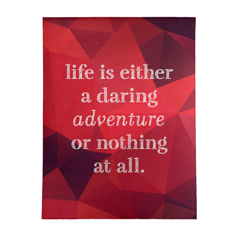 Tapis en poly-chenille life quote, Rectangle 8 pi x 10 pi