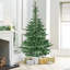 Arbre de Noël artificiel pré-éclairé avec lumières DEL blanc chaud et base en bois unique-1508847758