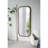 Oversized Wooden Floor Mirror With Unique Brown Frame