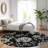 Premium Machine Washable Prisco Black Rug-1414987489