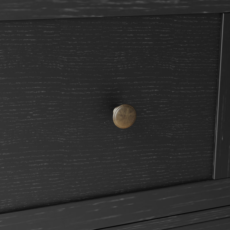 Commode 8 tiroirs, Noir