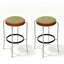 Chaise d'appoint verte sans dossier (ensemble de 2)-2055728337