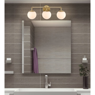 Ensemble de meuble-lavabo contemporain à 3 lumières Louis