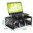 2 Tier Monitor stand, Metal Monitor Stand and Computer Desk Organizer with Drawer for Laptop, Black