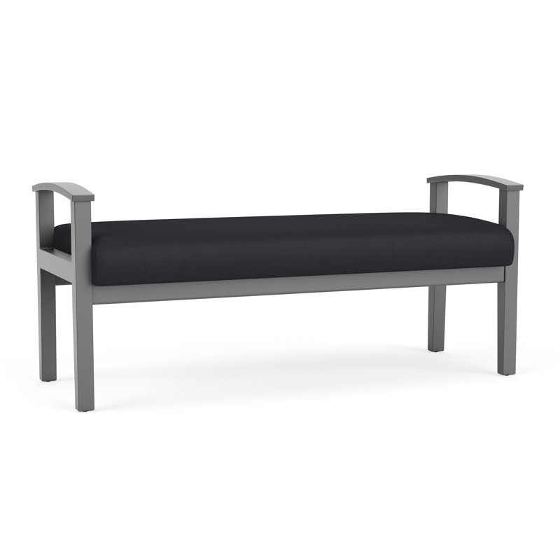 Banc en bois massif Amherst, Étain, Noir Patriot Plus
