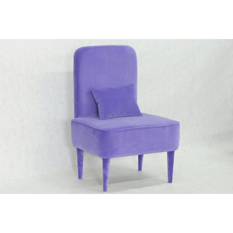 Pastel Velvet Accent Chair, Violet
