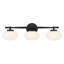 Éclairage pour salle de bain 3 lumières Savoy House Barrow en noir mat-28613330-28613336-28613341