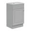 Meuble-lavabo 18 po avec lavabo, meuble-lavabo avec tablette de porte et tablette réglable, gris-1225908315