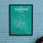 Saginaw City Map - No Frame Print-1644252430