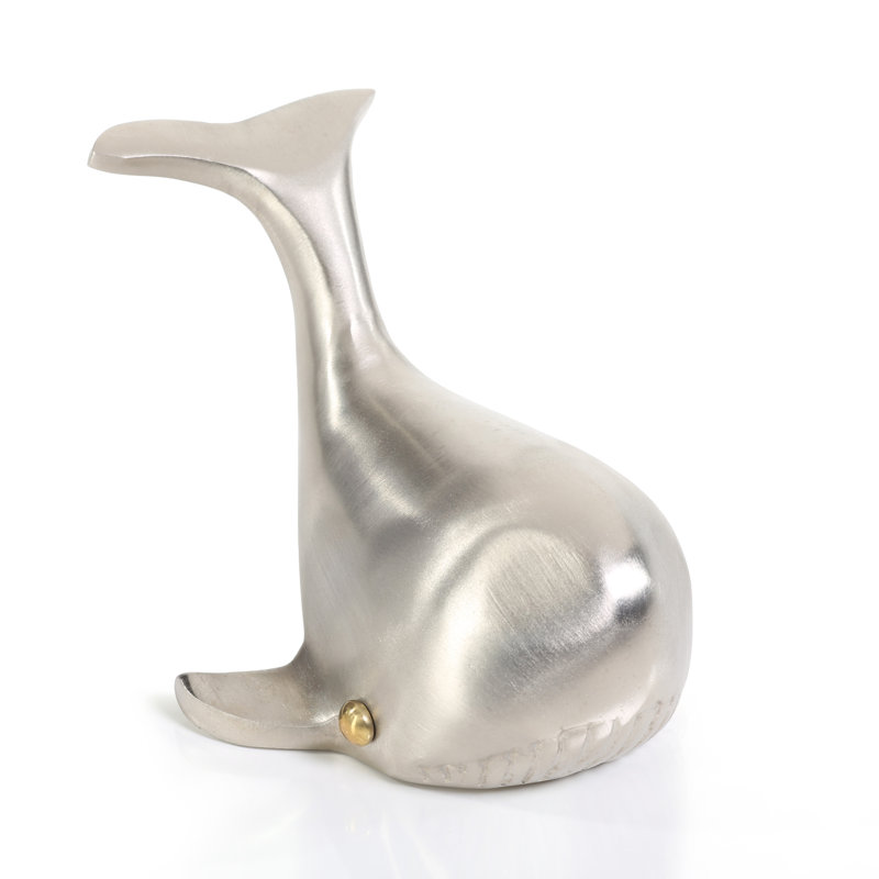 Ouvre-bouteille en étain orca baleine Amedeo, Argent