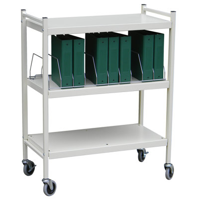 43.75'' H x 34.5'' W File Cart with Wheels