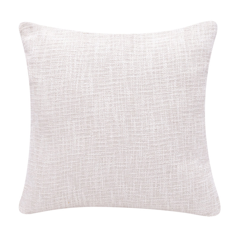 Ochre Yellow and White Geometric Stripe Cotton Pillow, 20x20