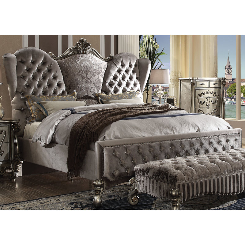 Nekoma Upholstered Standard Bed, Queen, Antique Platinum
