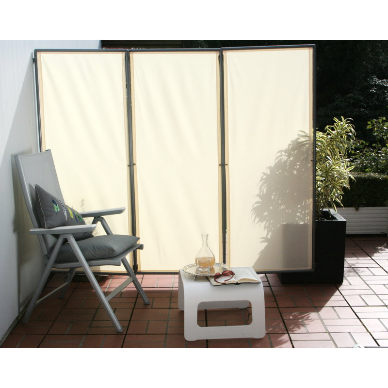 Coventry 210cm W x 170cm H 3 - Panel Folding Room Divider, Cream