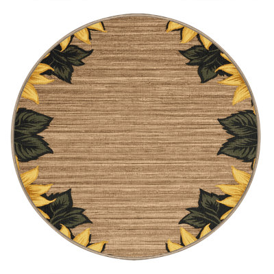  Tapis lavable en coin tournesols